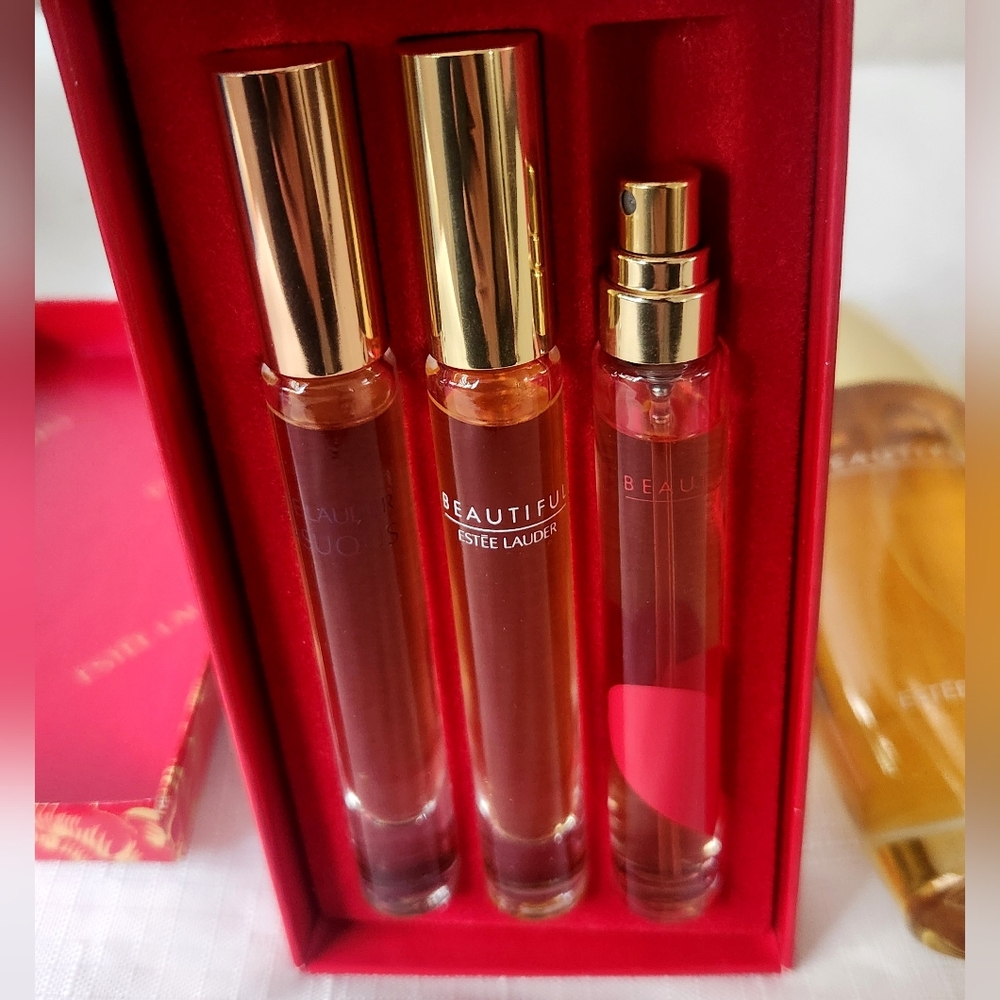 Estee Lauder bundle lot Beautiful Parfum Spray 3.4oz & 1 oz, lady luck & pen pal - Picture 6 of 10